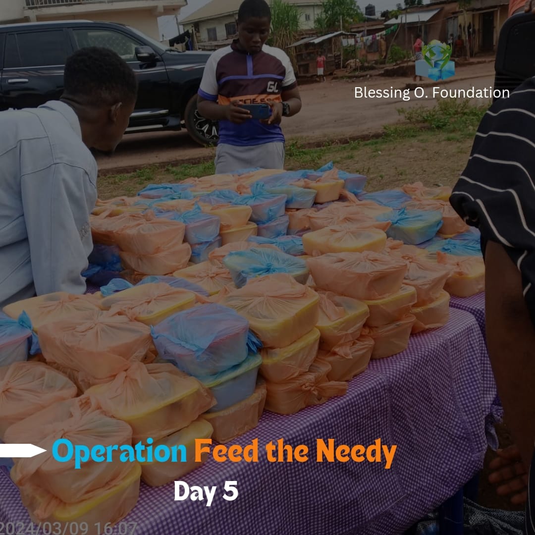 Read more about the article Operation feed the needy continued on Day 5 being Saturday at Ibusa, Delta State.